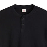 Levi's Men's Long-Sleeved T-Shirt - LS Relax Button Henley, Button Placket, Cotton – 1/4