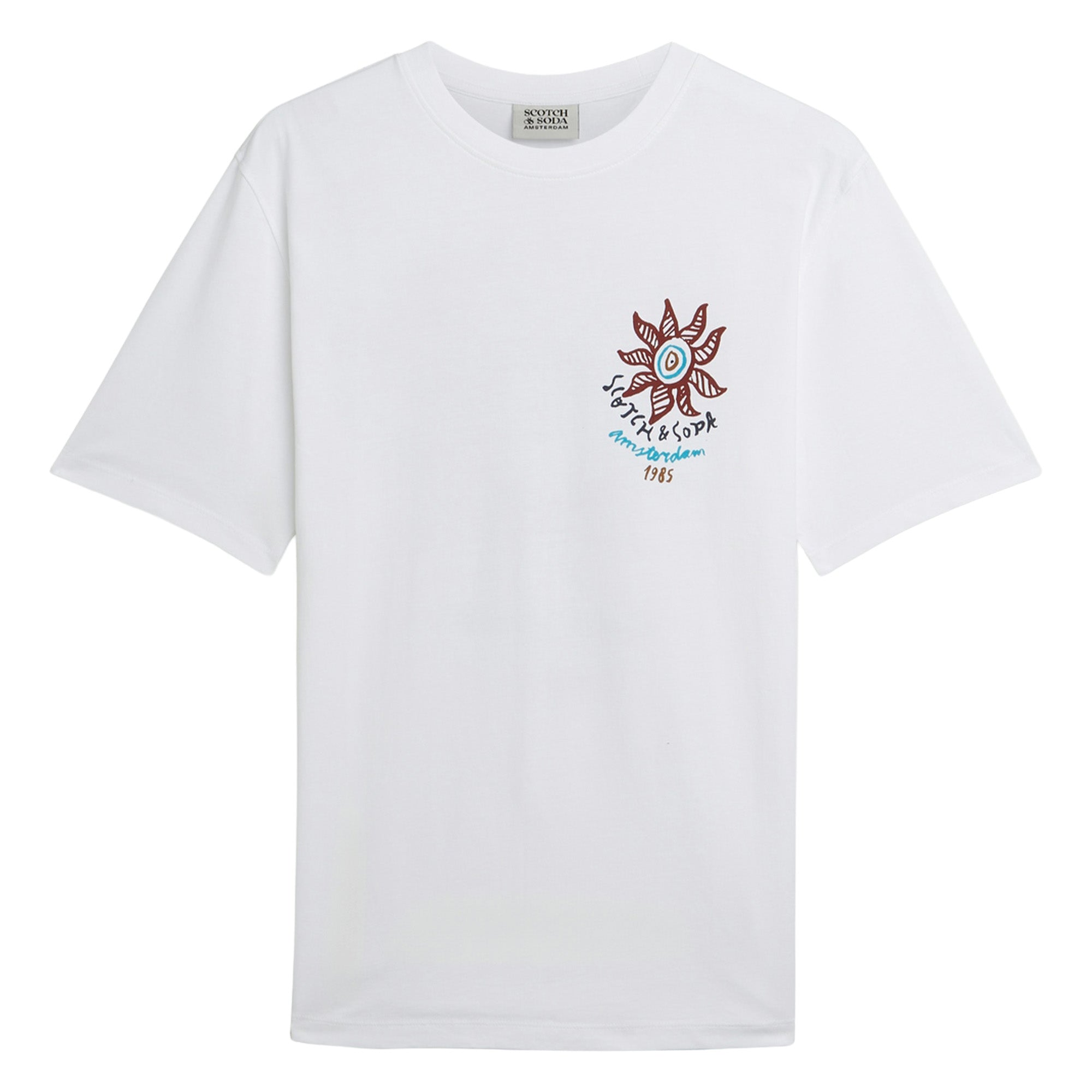 SCOTCH&SODA Men T-shirt - Front & Back Artwork Tee, Regular Fit, Print, Round Neck, Short Sleeve