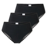 SCHIESSER Damen Brazilian-Slips, 3er Pack - 3Pack Brazilian, Stretch Cotton, uni