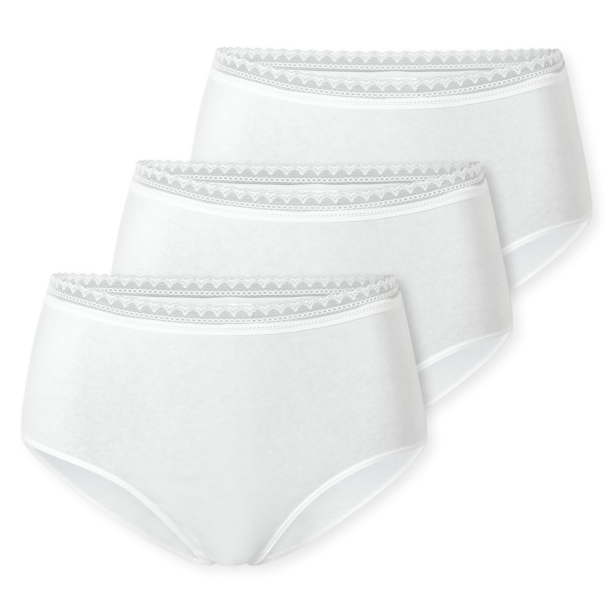 SCHIESSER Damen Midi-Slips, 3er Pack - 3Pack Midi, Stretch Cotton, uni