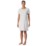 SCHIESSER ladies nightgown 95cm - nightwear, short sleeve, cotton, pattern – 2/6