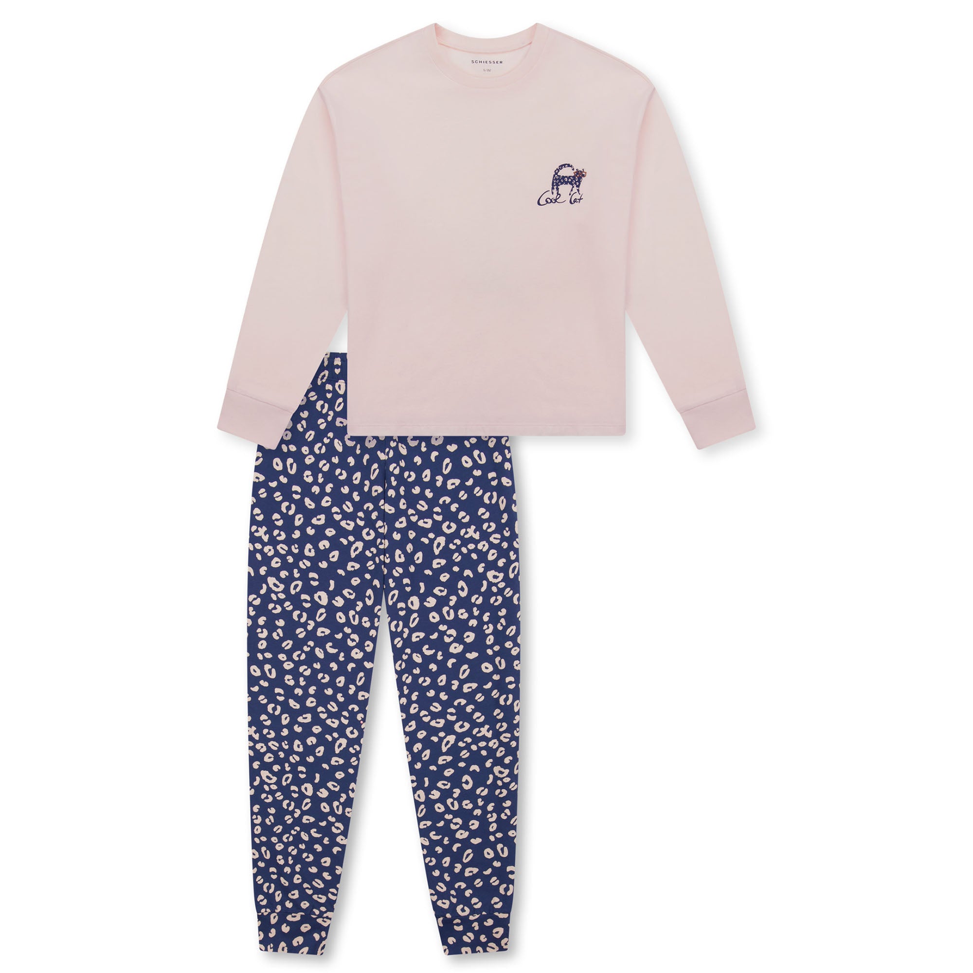 SCHIESSER Girls' Pyjamas, Long - Teens, Cuffs, Cotton, Print