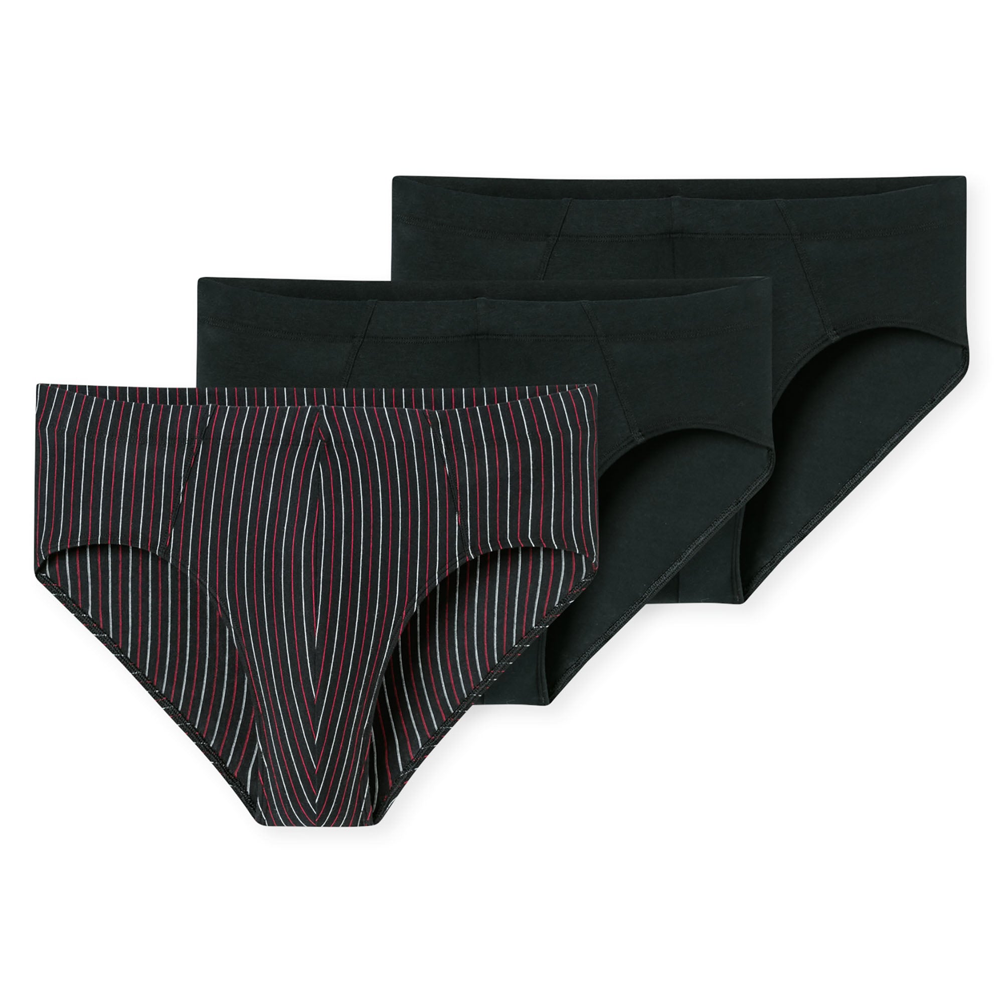 SCHIESSER Men's Briefs, 3-pack - ‘95/5’, Supermini, Cotton Stretch, plain/striped