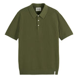 SCOTCH&SODA Herren Poloshirt - Core Structured Knitted Regular Fit Polo, Kurzarm, Struktur, Knopfleiste, Baumwolle