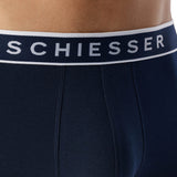 SCHIESSER Herren Boxershorts, 3er Pack - Long Shorts, Logobund, Baumwoll-Stretch – 5/6