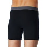 SCHIESSER Herren Boxershorts, 3er Pack - Long Shorts, Logobund, Baumwoll-Stretch – 3/4