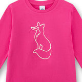 Sanetta Girls Pyjamas, Long - Kids, Fox, Single Velour, Cotton – 2/2
