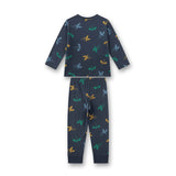 Sanetta Boys Pyjamas, Long – Kids, Dragons, Single Velour, Cotton – 1/2