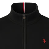 U.S. POLO ASSN. Men Sweat Jacket with Stand-up Collar – Fleece Puffy, Zip-up Jacket, Cotton Blend – 3/3