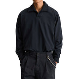 Marc O'Polo Denim Herren Polo-Sweatshirt - Interlock Jersey Poloshirt, Longsleeve, Bio-Baumwolle, Relaxed Fit – 1/4