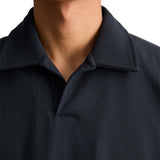 Marc O'Polo Denim Herren Polo-Sweatshirt - Interlock Jersey Poloshirt, Longsleeve, Bio-Baumwolle, Relaxed Fit – 3/4