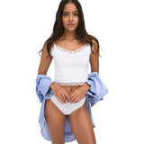 ONLY Women's Cropped Top - ONLVICKY LACE SEAMLESS CROPPED TOP, Strapless Top, Lace – 10/11