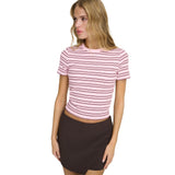 ONLY Damen T-Shirt - ONLLUPE STRIPE TEE, Kurzarm, Rundhals, Slim Fit, Streifen – 4/8
