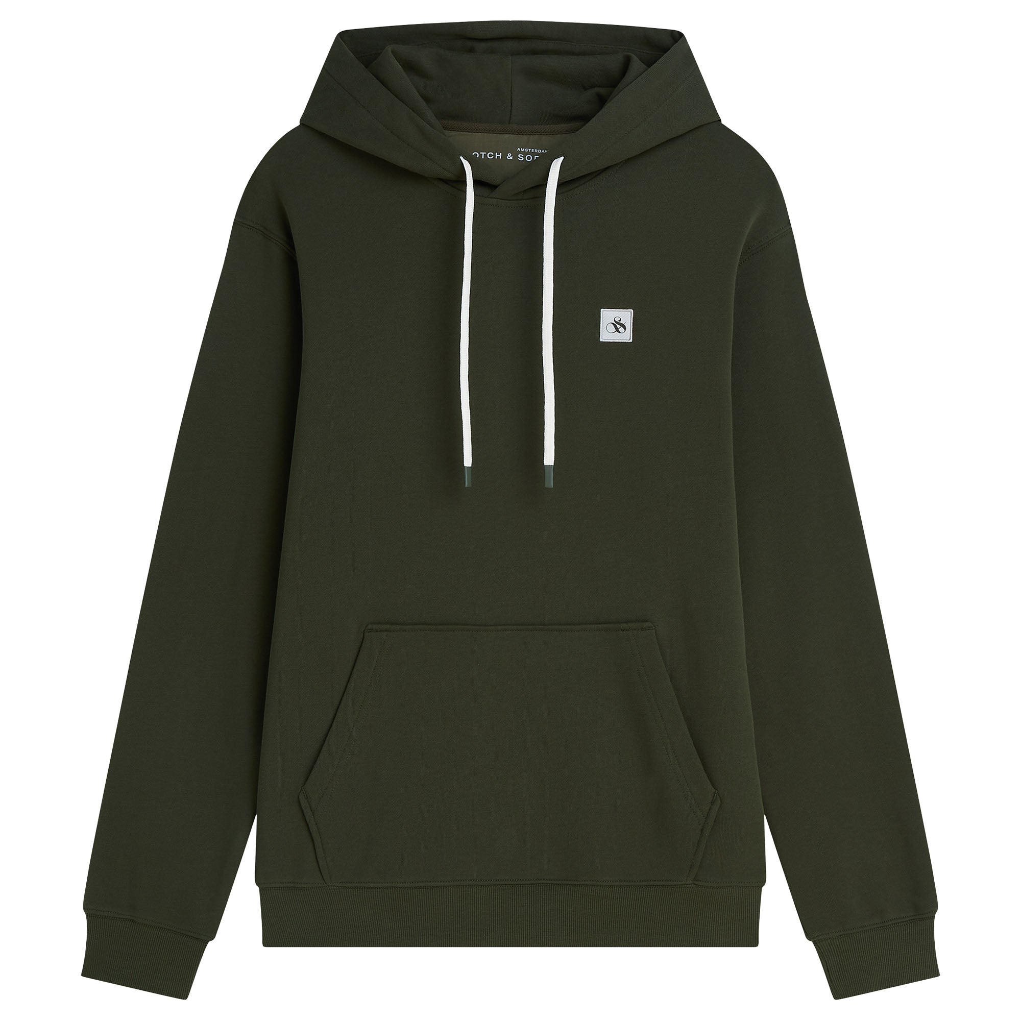 SCOTCH&SODA men's hoodie - Core, logo sweatshirt, hood, single-coloured, cotton