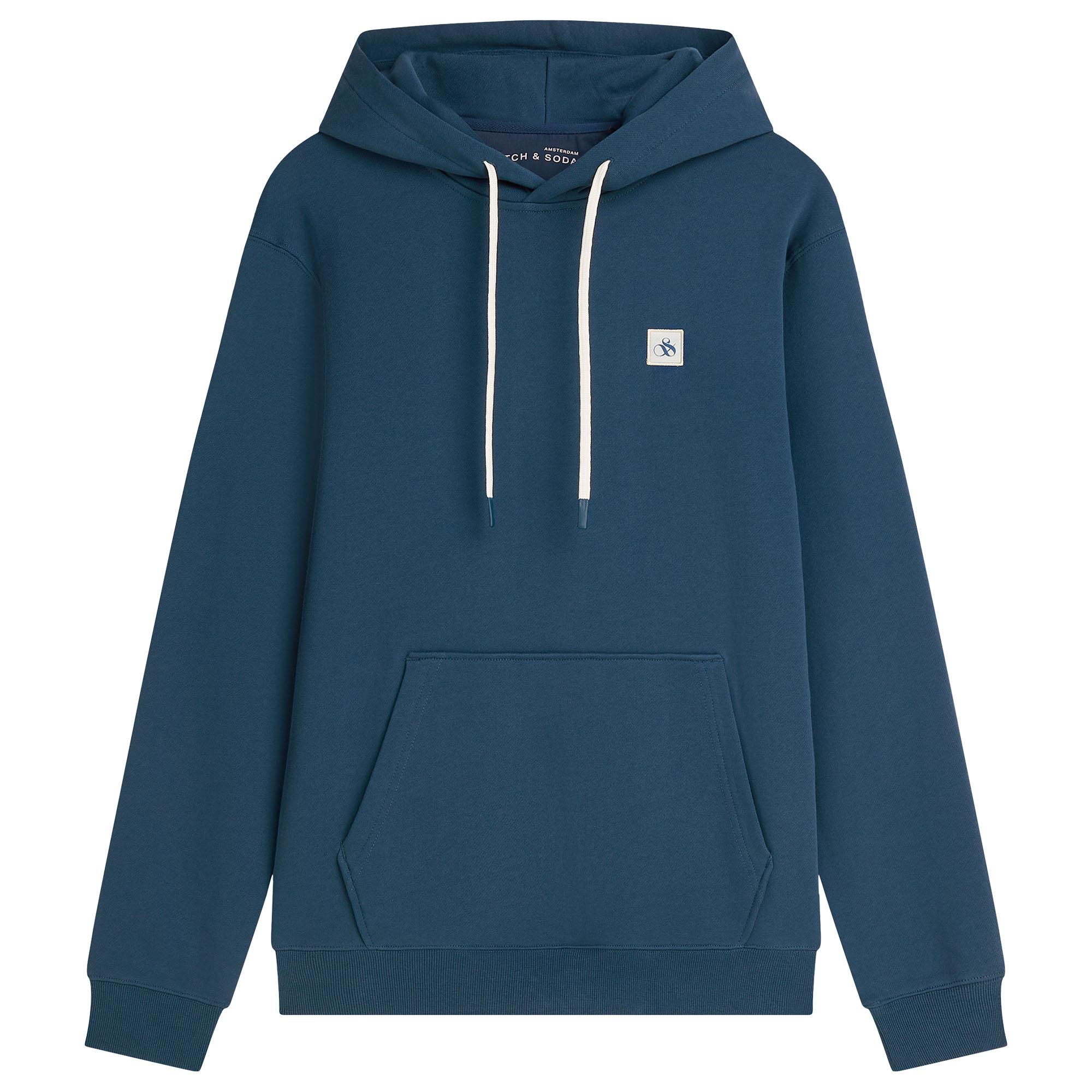 SCOTCH&SODA men's hoodie - Core, logo sweatshirt, hood, single-coloured, cotton