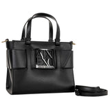 A|X ARMANI EXCHANGE Damen Handtasche - Shopper Susy Monogram, Logo-Schnalle, 19x24x14cm (HxBxT) – 4/6