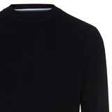 Brax Herren Strickpullover - Roy, Rundhals, Baumwolle-Wollmix, Strukturstrick – 3/8