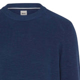 Brax Herren Strickpullover - Roy, Rundhals, Baumwolle-Wollmix, Strukturstrick – 3/8