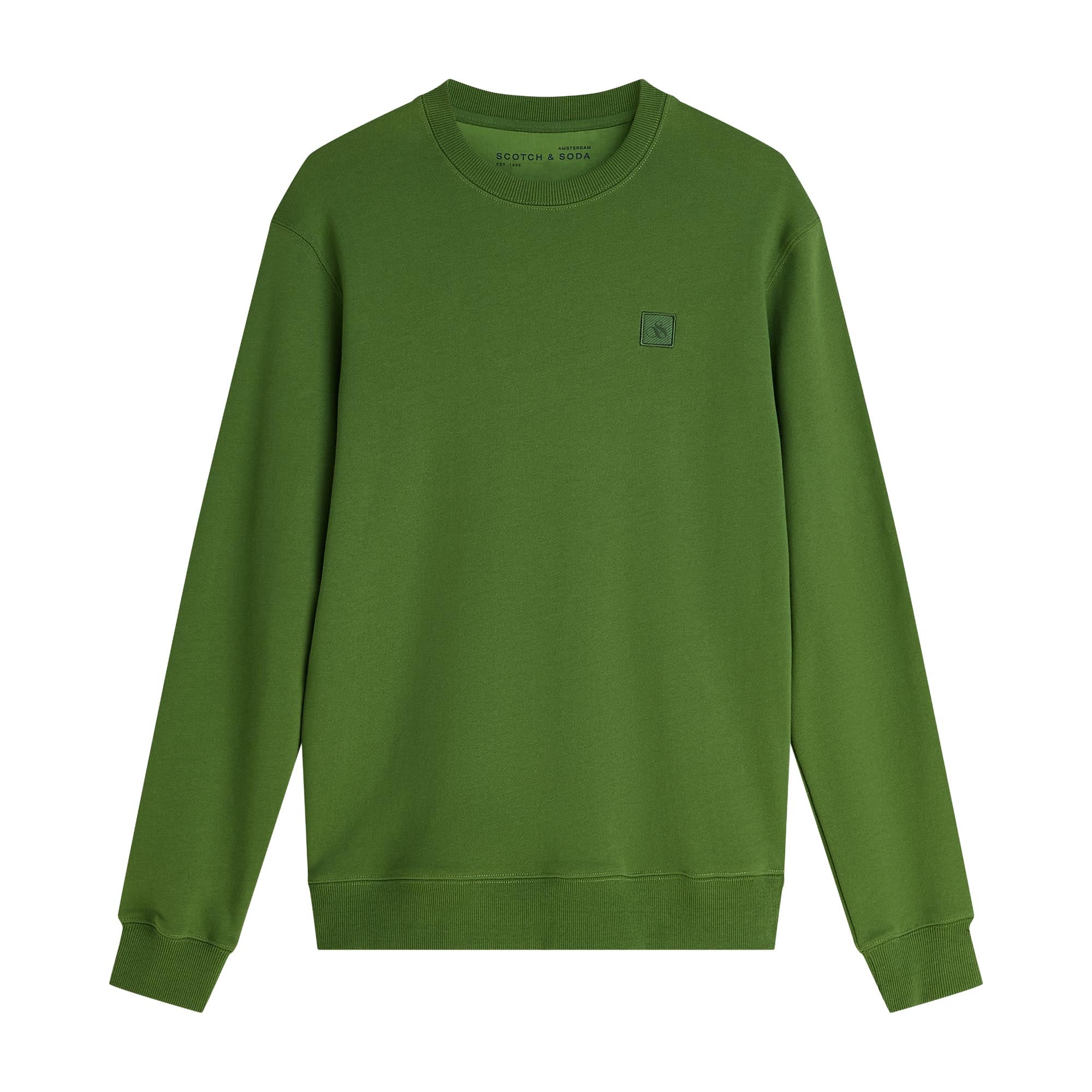 SCOTCH&SODA Men Sweatshirt - Core Logo Badge Regular Fit Sweatshirt, jumper, logo, plain, cotton