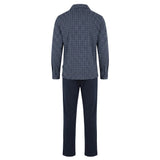 hajo Men’s Long Pyjamas - Premium Cotton, Cotton, Lapel Collar, All-Over Print – 2/4