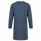 hajo Herren Nachthemd langarm - Premium Cotton, Baumwolle, V-Ausschnitt, Allover-Print – 2/4
