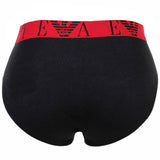 EMPORIO ARMANI Herren Slips, 3er Pack - BOLD MONOGRAM, Briefs, Stretch Cotton – 5/7