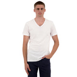 RAGMAN Men T-shirt 2-pack – Body Fit V-neck, Natural Flex Cotton, Cotton – 4/6