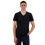 RAGMAN Men T-shirt 2-pack – Body Fit V-neck, Natural Flex Cotton, Cotton – 4/6