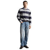 GANT Herren Rugger Poloshirt - CHAMBRAY STRIPE HEAVY RUGGER, gestreift, Polokragen, Baumwolle – 5/5
