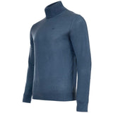 A|X ARMANI EXCHANGE men's turtleneck jumper - fine knit, virgin wool, logo, plain – 2/3