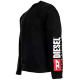 DIESEL men's sweatshirt - S-BOXT-NC-DIV, side logo, cotton, plain – 2/3