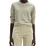 Marc O'Polo Damen Langarmshirt - Jersey T-Shirts Longsleeve, Ringelshirt, Rundhals, Baumwolle – 2/5