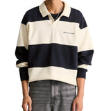 Marc O'Polo Denim Men’s Polo Sweatshirt - Sweat Troyer, Block Stripes, Cotton, Relaxed Fit – 2/5
