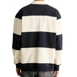 Marc O'Polo Denim Men’s Polo Sweatshirt - Sweat Troyer, Block Stripes, Cotton, Relaxed Fit – 3/5