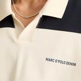 Marc O'Polo Denim Men’s Polo Sweatshirt - Sweat Troyer, Block Stripes, Cotton, Relaxed Fit – 4/5