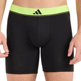 adidas men's boxer shorts, 3-pack - Boxer Briefs, Active Micro Flex Eco, logo, solid colour – 3/5