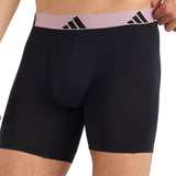 adidas Herren Boxershorts, 3er Pack - Boxer Briefs, Active Flex Cotton, Logo – 3/4