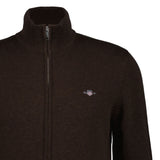 GANT Herren Strickjacke - CASUAL COTTON ZIP CARDIGAN, Stehkragen, Baumwolle – 2/3