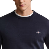 GANT Herren Stirckpullover - CLASSIC COTTON C-NECK, Rundhals, Baumwolle, Regular Fit – 6/7