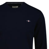 GANT Men Knit Sweater - SUPERFINE LAMBSWOOL C-NECK, Crew Neck, Wool – 2/3