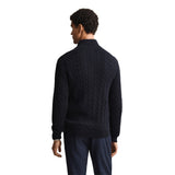 GANT Men Knit Sweater - COTTON CABLE HALF ZIP, Cable Knit, Half-Zip Sweater, Cotton – 4/6