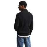 GANT Men Knit Sweater - COTTON CABLE HALF ZIP, Cable Knit, Half-Zip Sweater, Cotton – 4/6