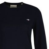 GANT Women Knit Sweater - WOOL COTTON C-NECK, Wool, Crew Neck – 2/3