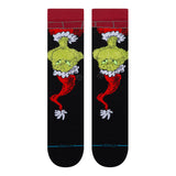STANCE Unisex Socken - Down the Chimney Crew, Grinch, Weihnachten, Crew Socken – 3/4
