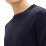 TOM TAILOR Herren Strickpullover - Basic Crewneck Knit, Feinstrick, Baumwolle, Regular Fit – 5/6