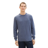 TOM TAILOR Men’s Knit Sweater - Basic Crewneck Knit, Fine Knit, Cotton, Regular Fit – 2/6