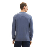 TOM TAILOR Men’s Knit Sweater - Basic Crewneck Knit, Fine Knit, Cotton, Regular Fit – 3/6