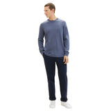 TOM TAILOR Men’s Knit Sweater - Basic Crewneck Knit, Fine Knit, Cotton, Regular Fit – 4/6