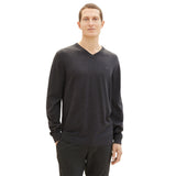 TOM TAILOR Herren Strickpullover - Basic V-Neck Knit, Feinstrick, Baumwolle, Regular Fit – 2/6