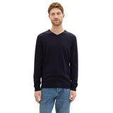 TOM TAILOR Herren Strickpullover - Basic V-Neck Knit, Feinstrick, Baumwolle, Regular Fit – 2/7